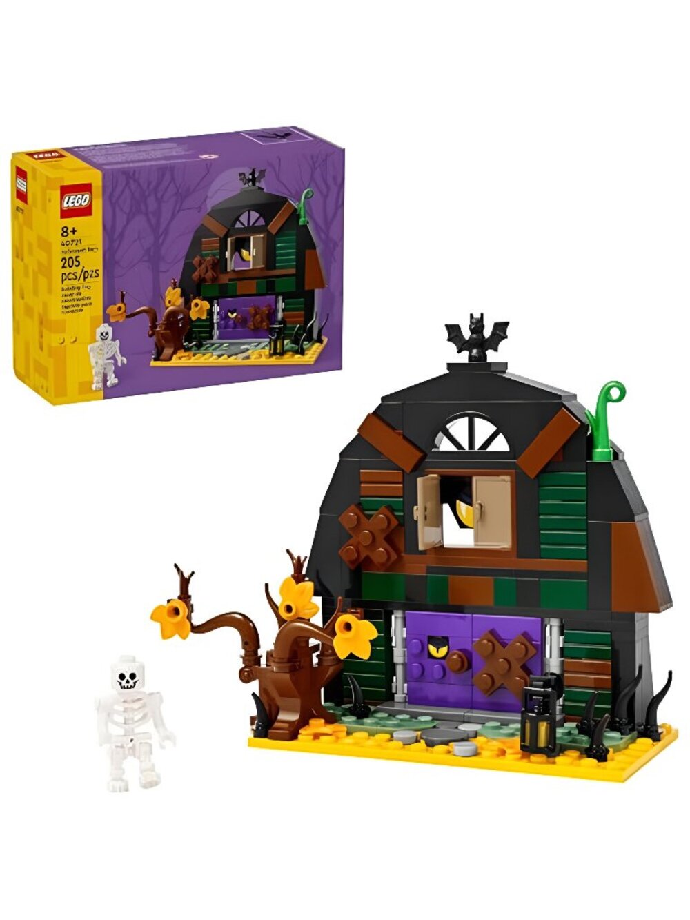 Halloween Barn Building Toy - Room Decor & Pretend Play Set for Boys &